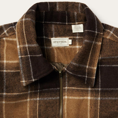 Brown Plaid Western Coat Brown Men Stetson Jackets