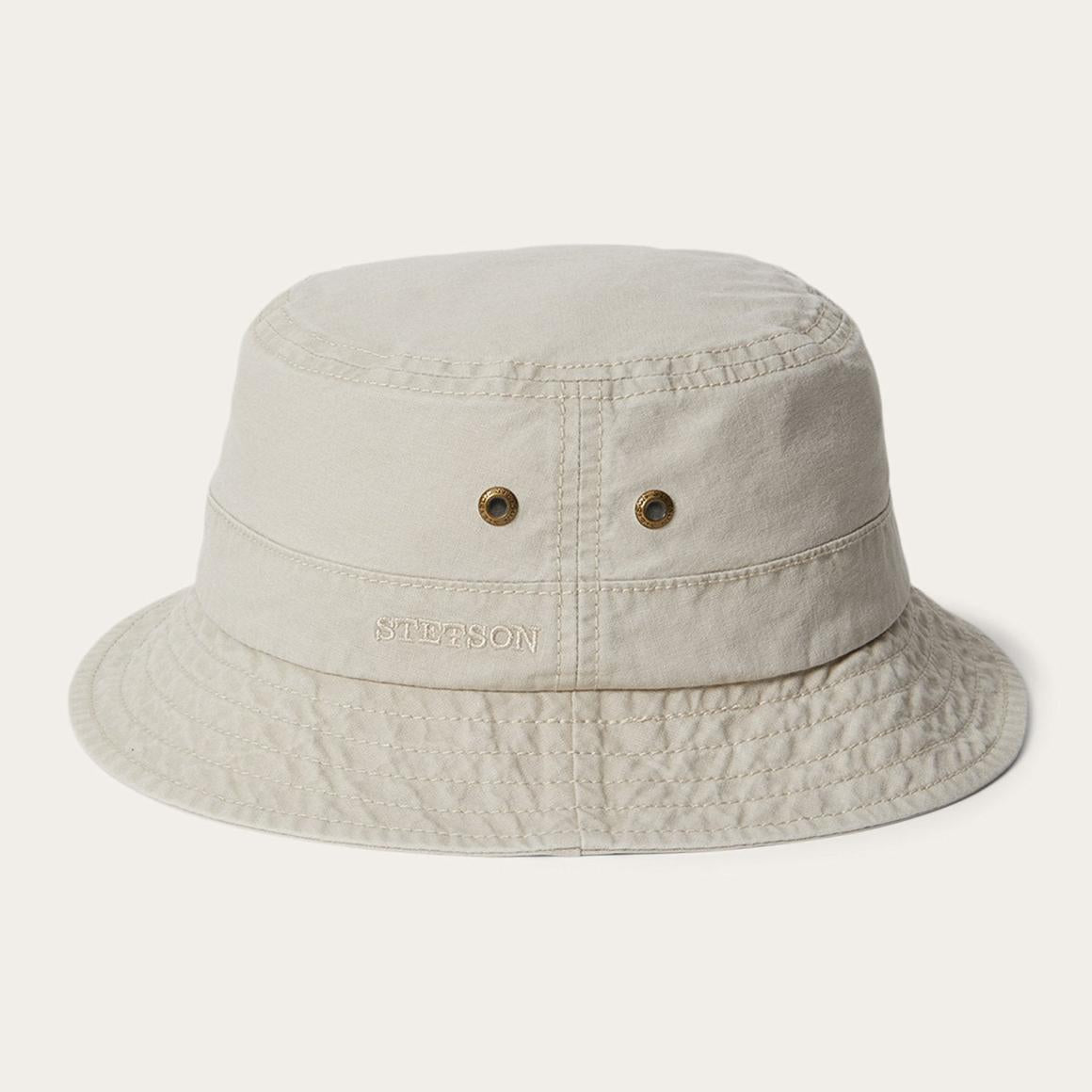 Bucket Delave Organic Cotton Off White Men/Women Stetson Caps & Truckers