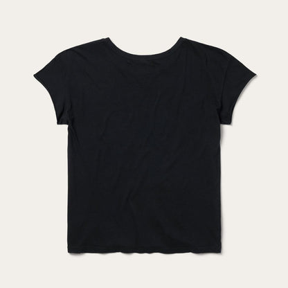 Bucking Cowboy Graphic Tee Black Women Stetson Tees