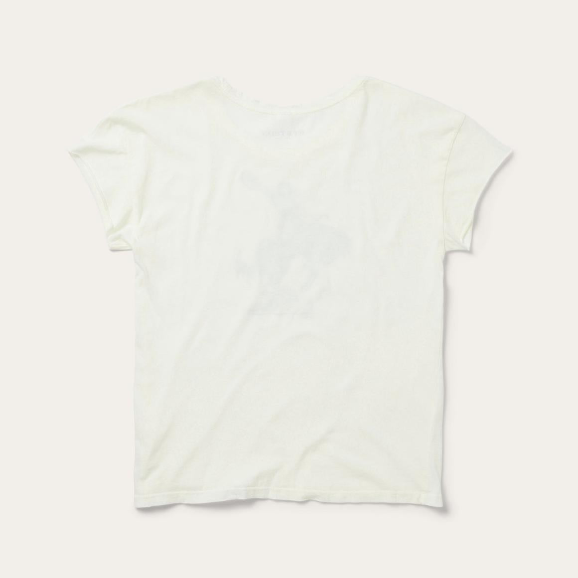 Bucking Cowgirl Graphic Tee White Women Stetson Tees