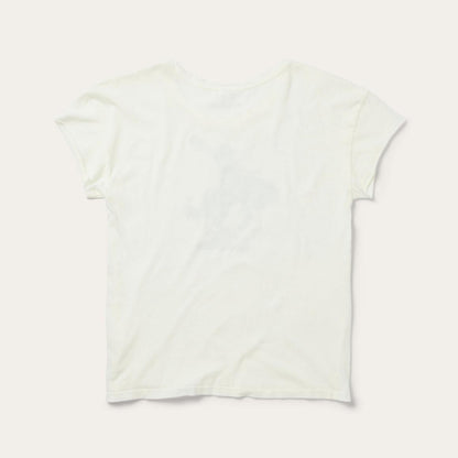 Bucking Cowgirl Graphic Tee White Women Stetson Tees