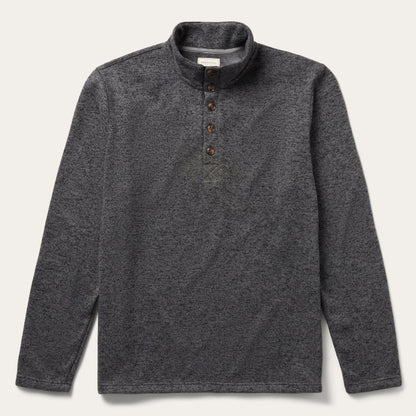 Button-Front Grey Pullover Knit Sweater Grey Men Stetson Sweaters & Hoodies