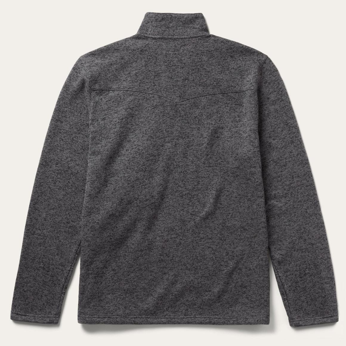 Button-Front Grey Pullover Knit Sweater Grey Men Stetson Sweaters & Hoodies
