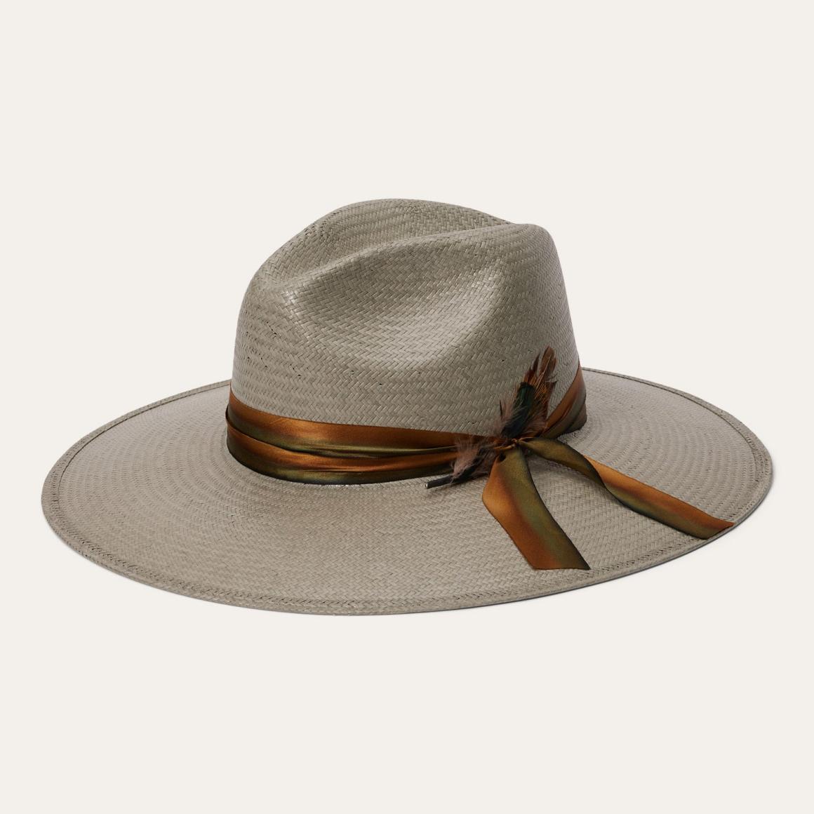 Caelus Straw Fedora Seafoam Men/Women Stetson Fedora