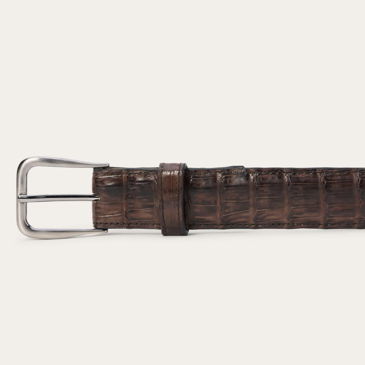 Caiman Western Tab Belt - 1 1/4" Width Cigar Classic Men Stetson Belts