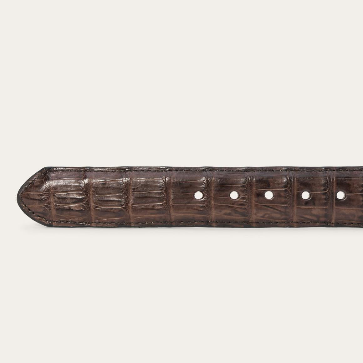 Caiman Western Tab Belt - 1 1/4" Width Cigar Classic Men Stetson Belts