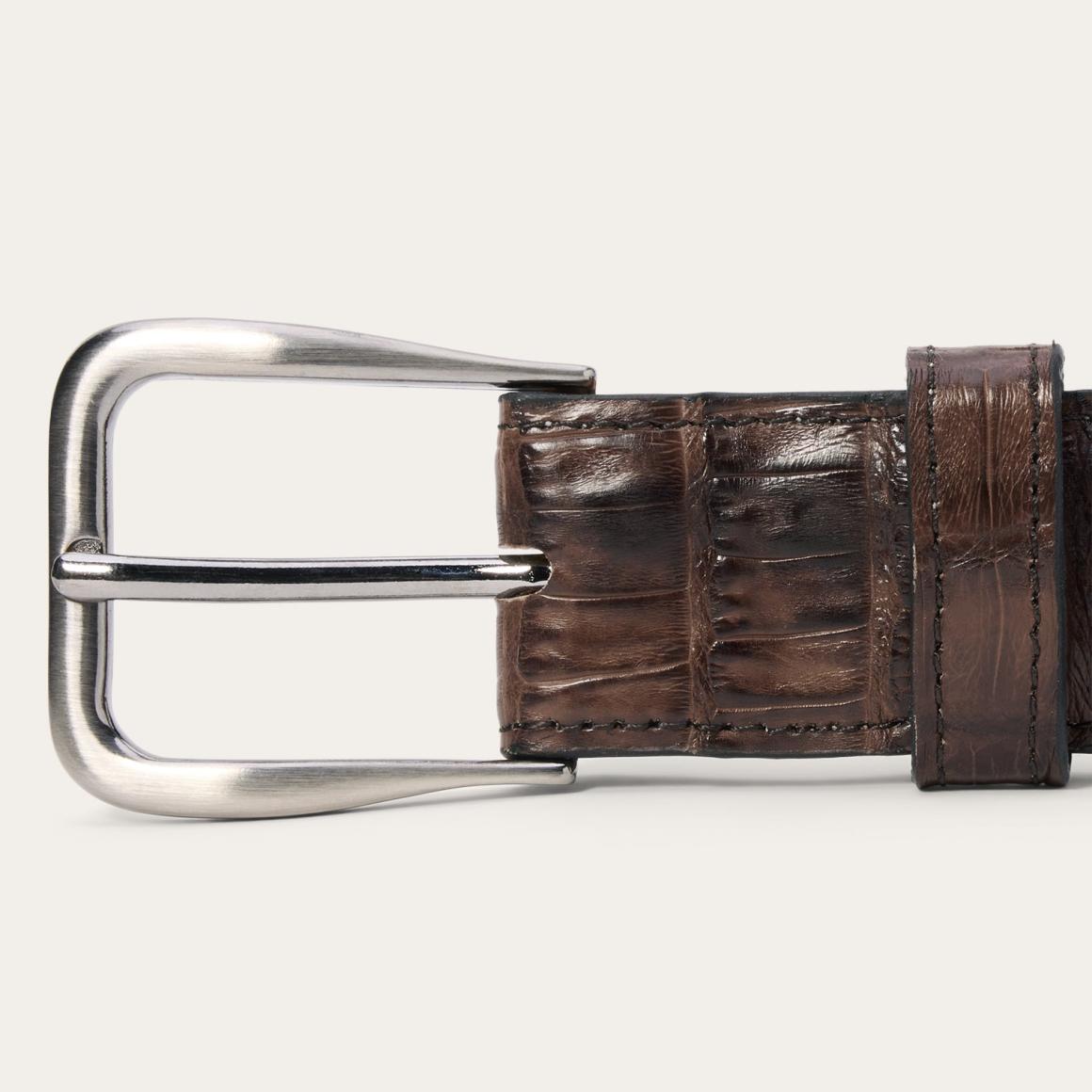 Caiman Western Tab Belt - 1 1/4" Width Cigar Classic Men Stetson Belts