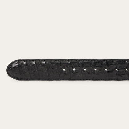 Caiman Western Tab Belt Black Classic Men Stetson Belts