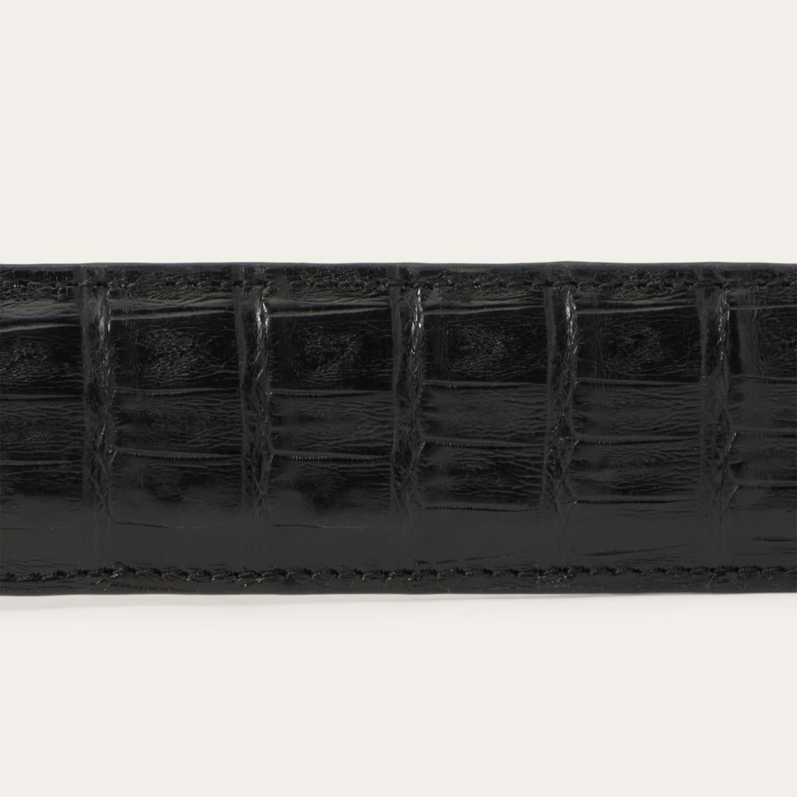 Caiman Western Tab Belt Black Classic Men Stetson Belts