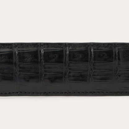 Caiman Western Tab Belt Black Classic Men Stetson Belts