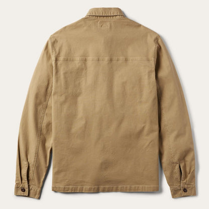Camel Stretch Canvas Shirt Jacket Brown Men Stetson Jackets