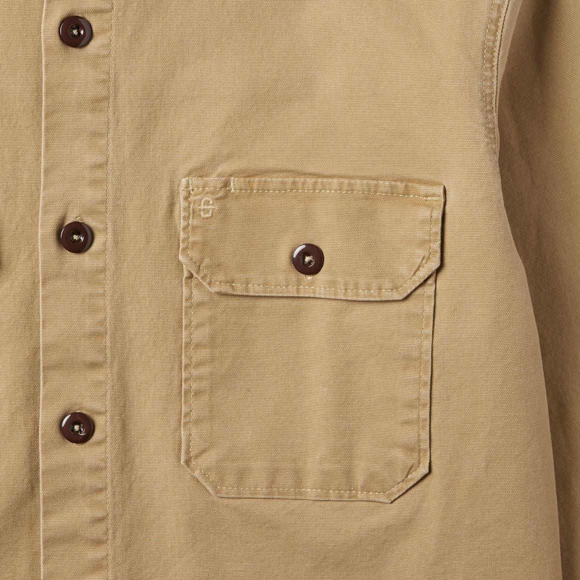 Camel Stretch Canvas Shirt Jacket Brown Men Stetson Jackets
