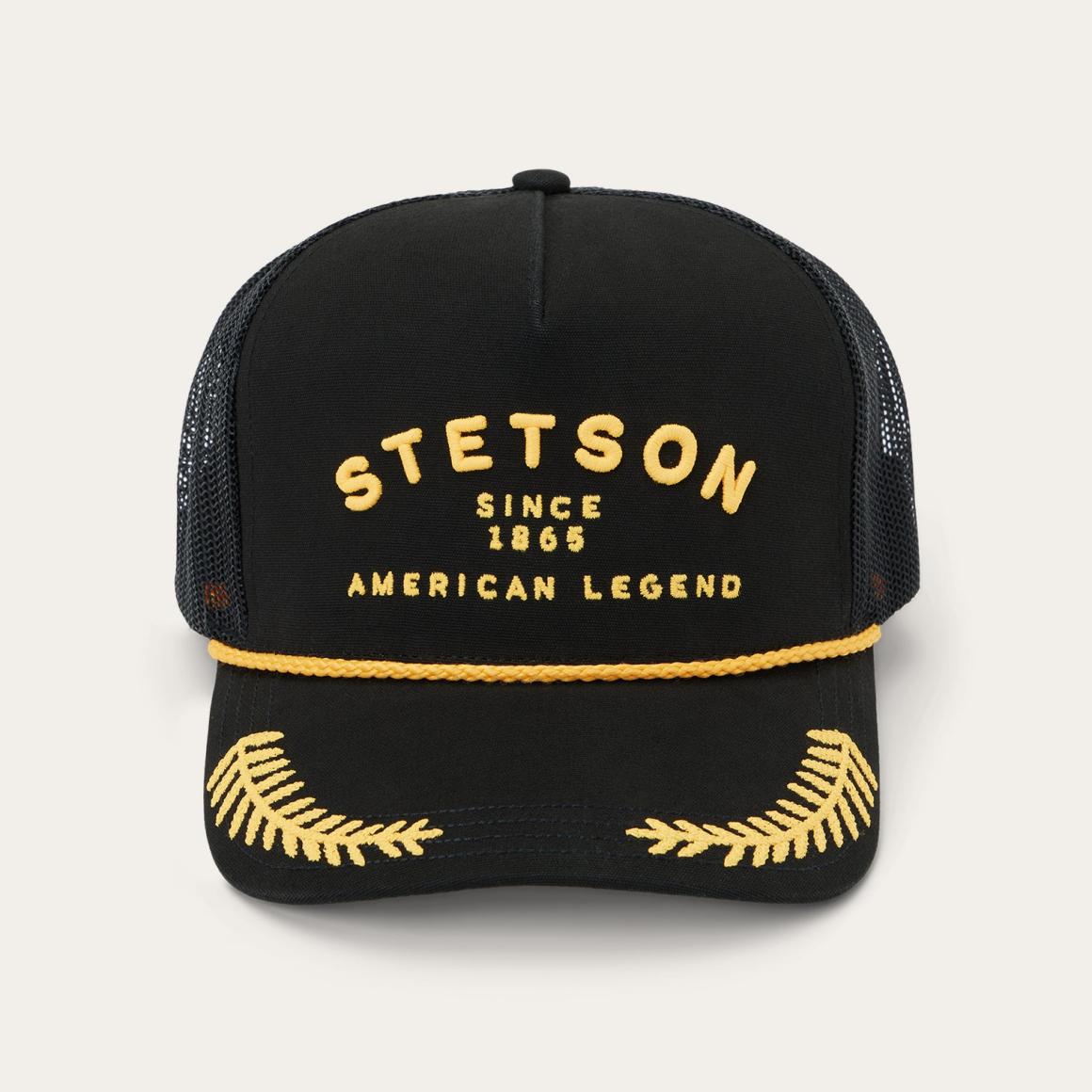 Captain Trucker Cap Black Men/Women Stetson Caps & Truckers