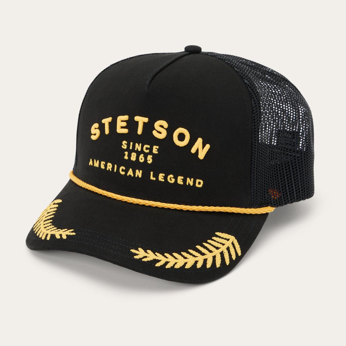Captain Trucker Cap Black Men/Women Stetson Caps & Truckers