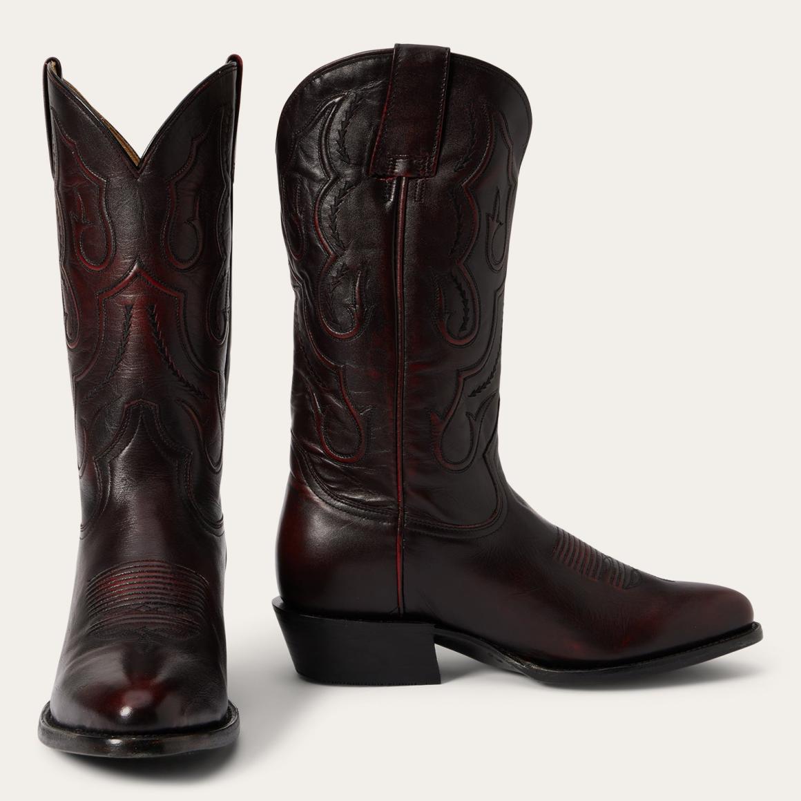 Carlisle Western Boots Black Cherry Men Stetson Western