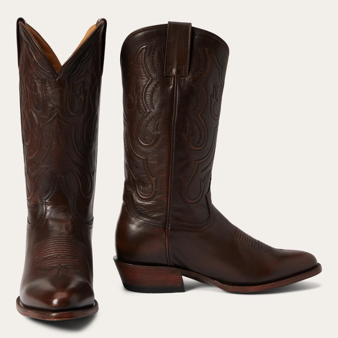 Carlisle Western Boots Burnished Brown Men Stetson Western