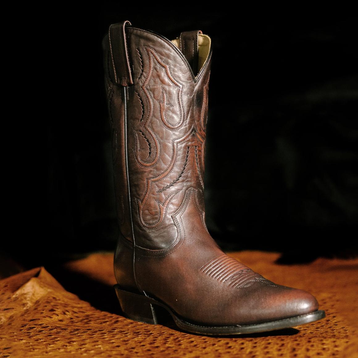 Carlisle Western Boots Burnished Brown Men Stetson Western