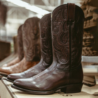 Carlisle Western Boots Burnished Brown Men Stetson Western