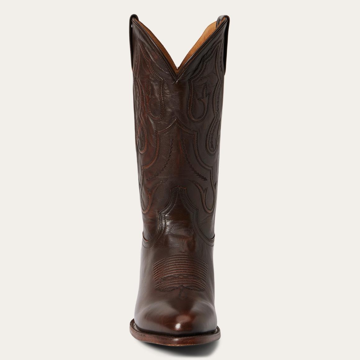 Carlisle Western Boots Burnished Brown Men Stetson Western