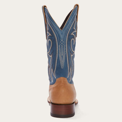 Casper Tan & Blue Matte Cowboy Boot Tan Men Stetson Western