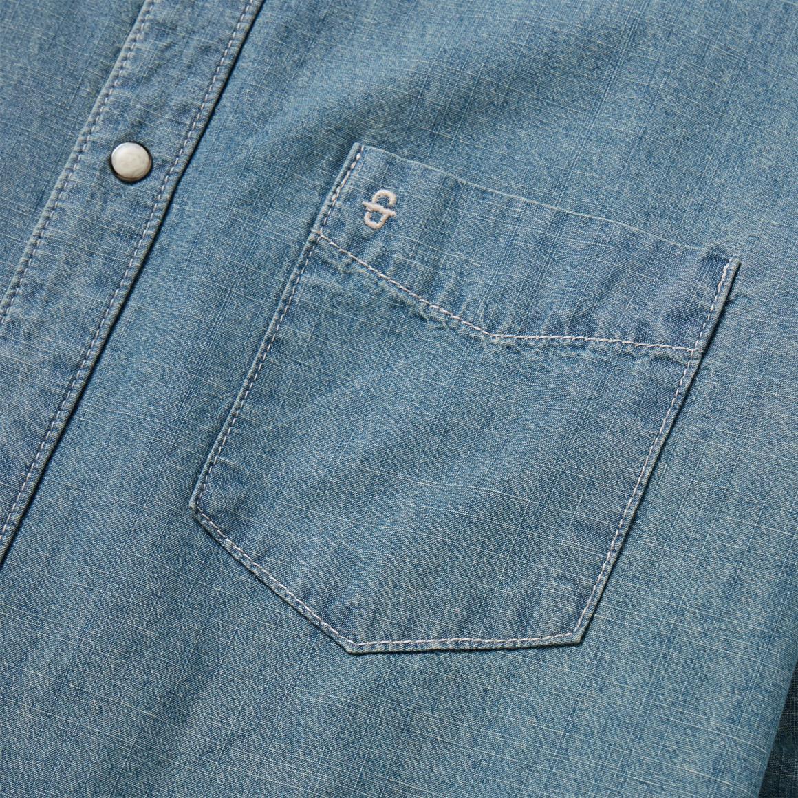 Chambray Denim Shirt Blue Men Stetson Western Shirts