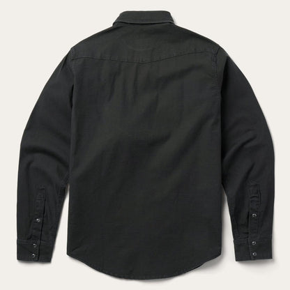 Charcoal Corded Denim Shirt Grey Men Stetson Western Shirts