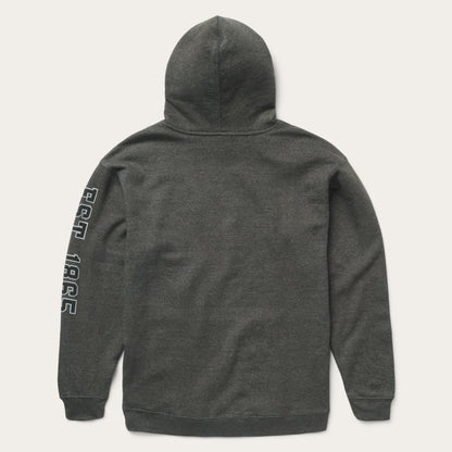 Charcoal Heather Fleece Hooded Sweatshirt Grey Men Stetson Sweaters & Hoodies