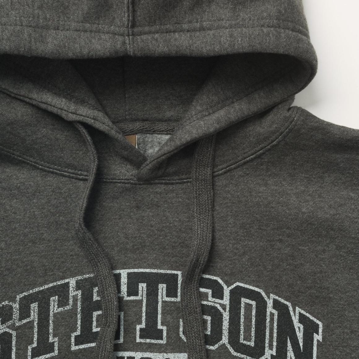 Charcoal Heather Fleece Hooded Sweatshirt Grey Men Stetson Sweaters & Hoodies