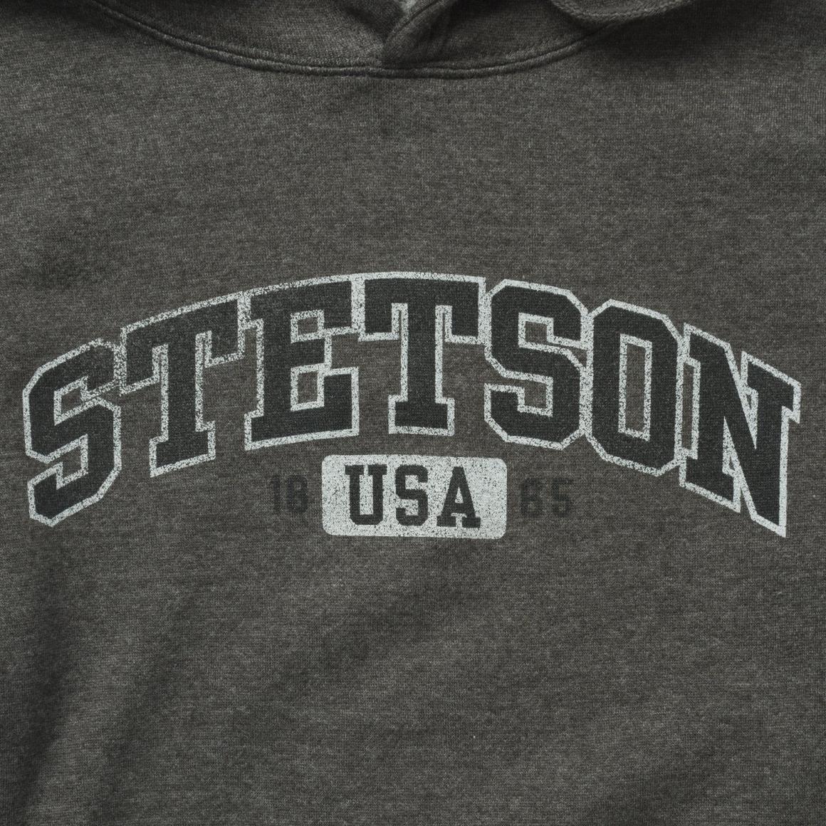 Charcoal Heather Fleece Hooded Sweatshirt Grey Men Stetson Sweaters & Hoodies