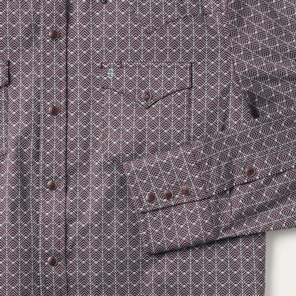 Chevron Grid Shirt Brown Men Stetson Western Shirts