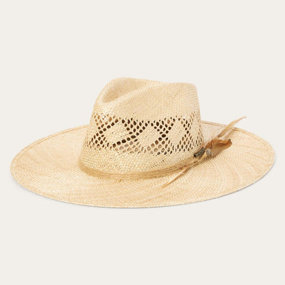Chorus Straw Flat Brim Hat Natural Men/Women Stetson Fedora