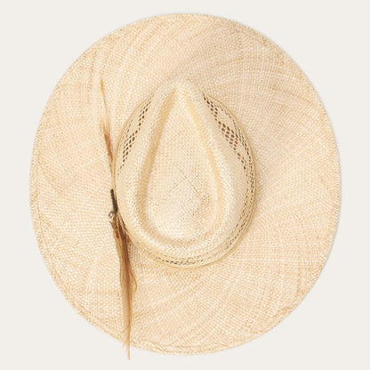 Chorus Straw Flat Brim Hat Natural Men/Women Stetson Fedora