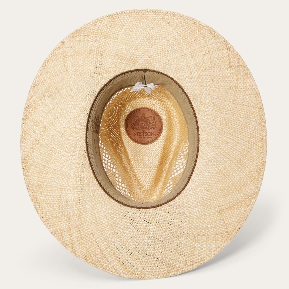 Chorus Straw Flat Brim Hat Natural Men/Women Stetson Fedora