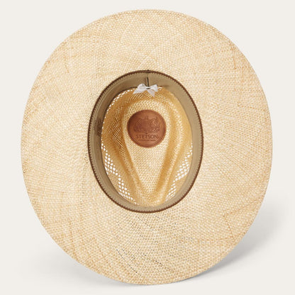 Chorus Straw Flat Brim Hat Natural Men/Women Stetson Fedora