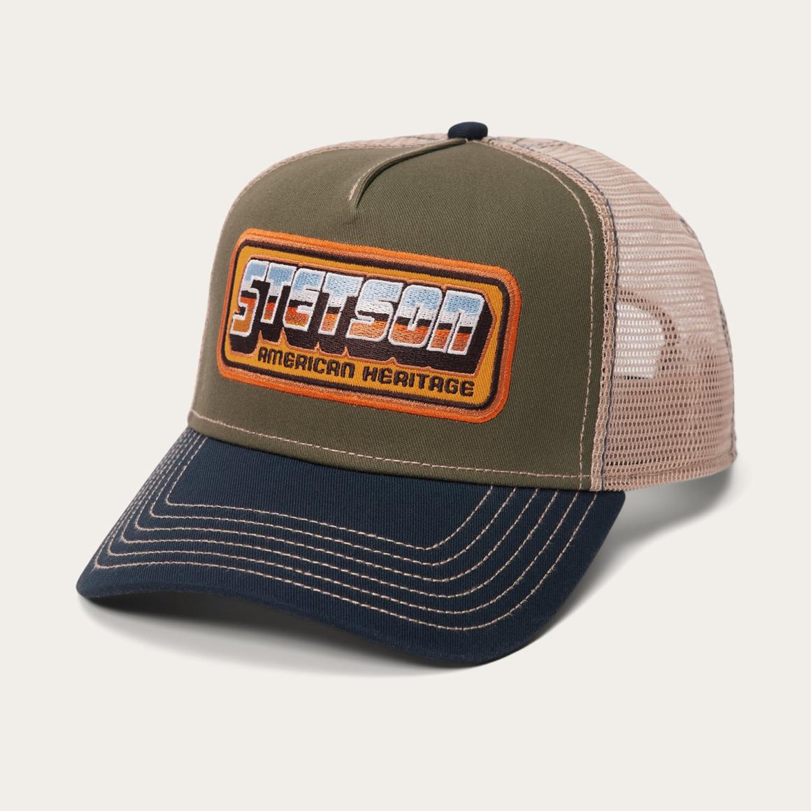 Chrome Trucker Cap Green Men/Women Stetson Caps & Truckers