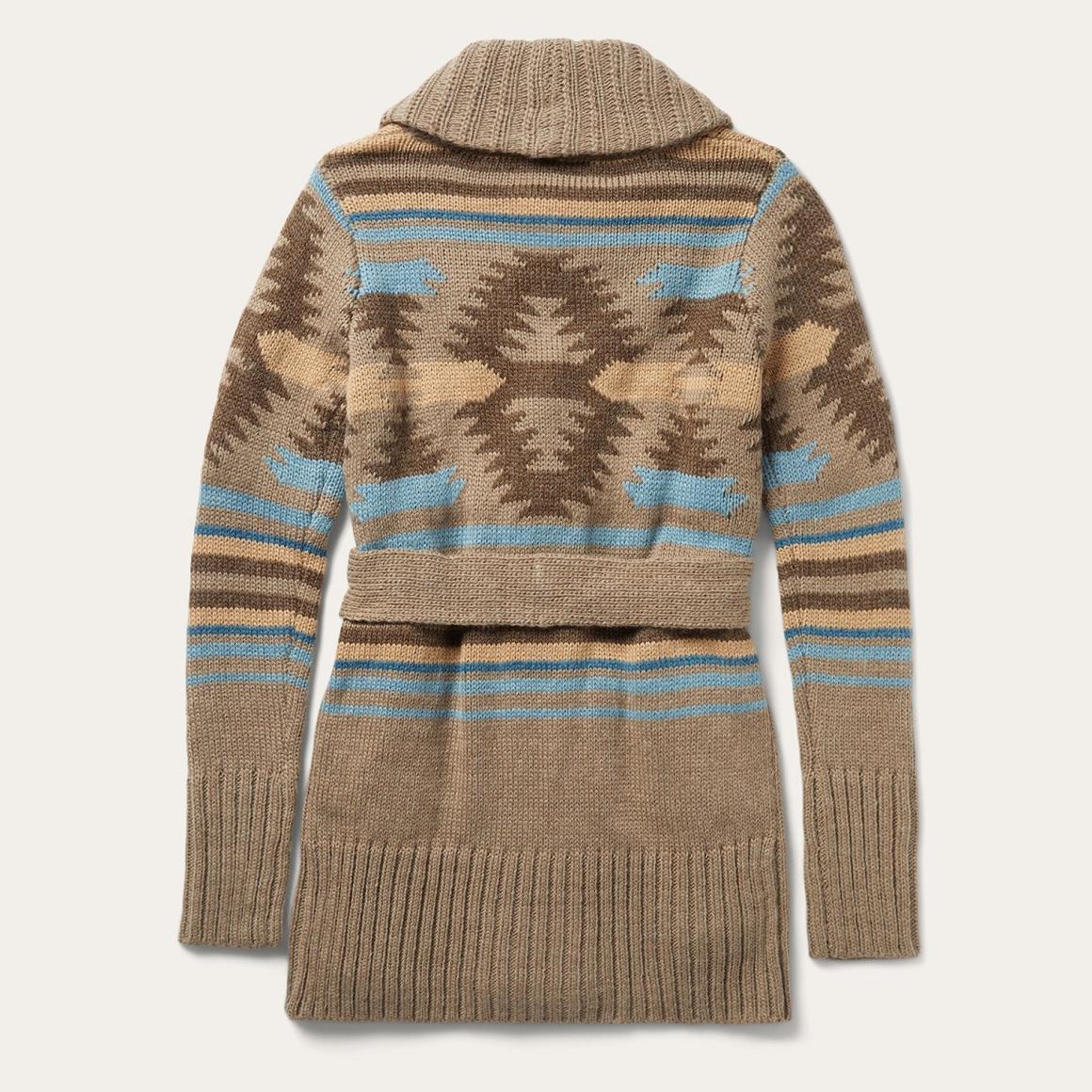 Chunky Knit Tie Sweater In Brown Wine Women Stetson Sweaters