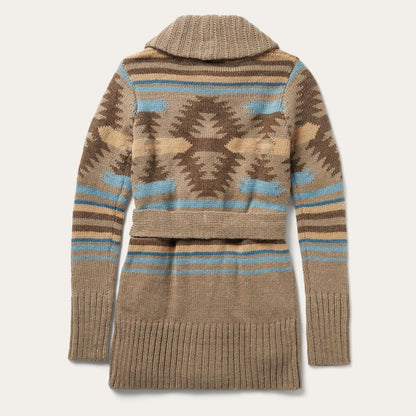 Chunky Knit Tie Sweater In Brown Wine Women Stetson Sweaters