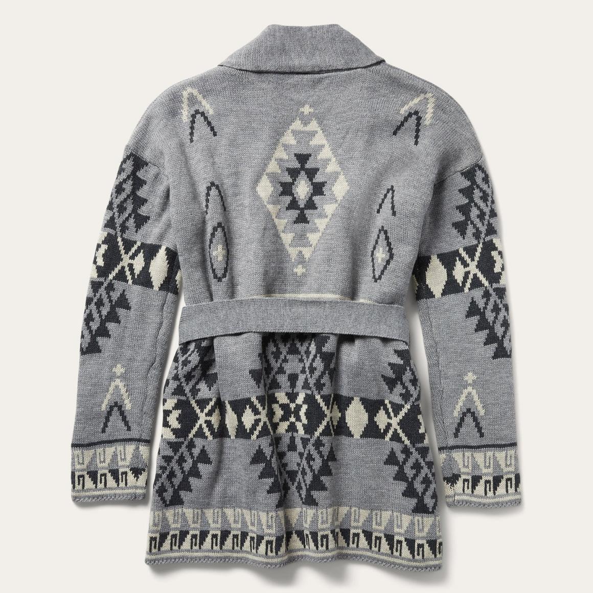 Chunky Knit Tie Sweater In Grey Grey Women Stetson Sweaters