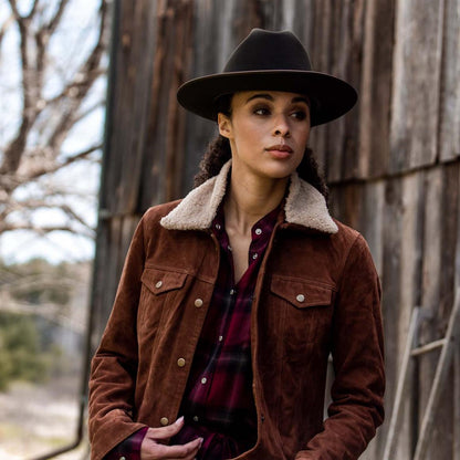 Classic Bomber Jacket Brown Women Stetson Jackets