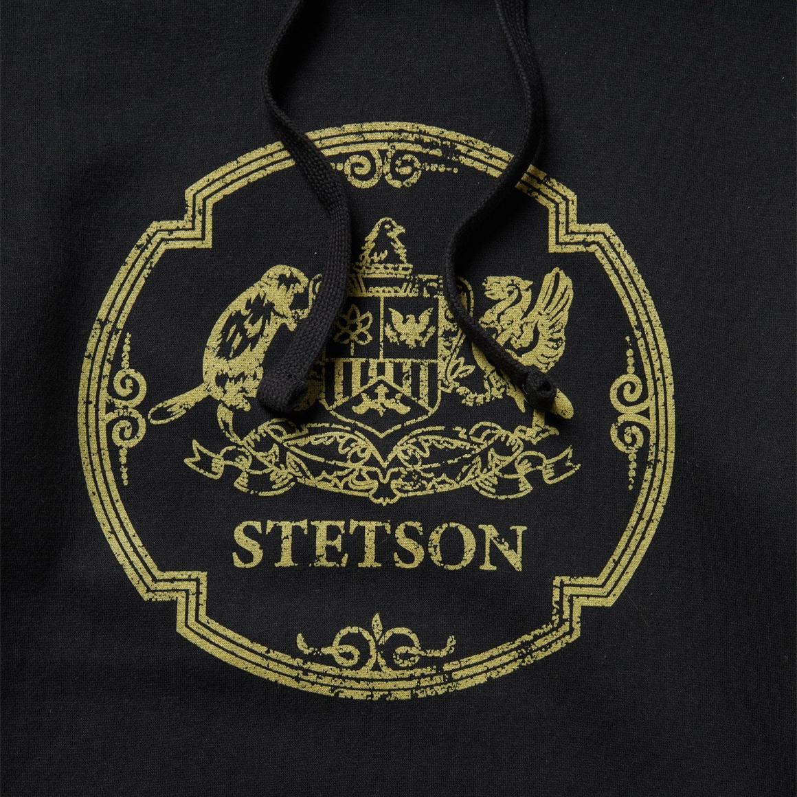 Classic Crest Hooded Sweatshirt Black Men Stetson Sweaters & Hoodies
