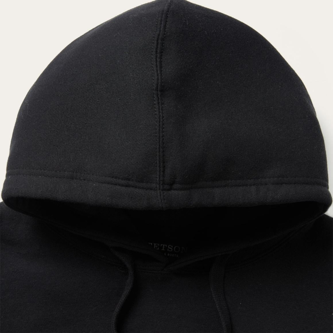 Classic Crest Hooded Sweatshirt Black Men Stetson Sweaters & Hoodies