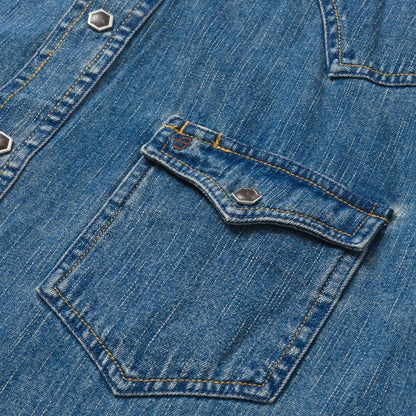 Classic Denim Shirt Blue Men Stetson Denim Shirts