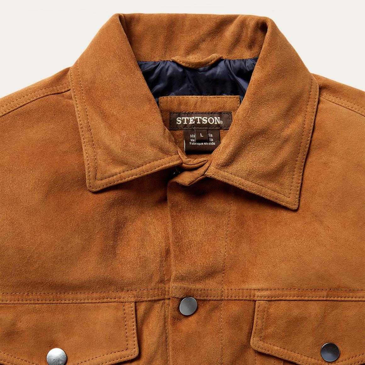 Classic Suede Jacket Tan Men Stetson Jackets