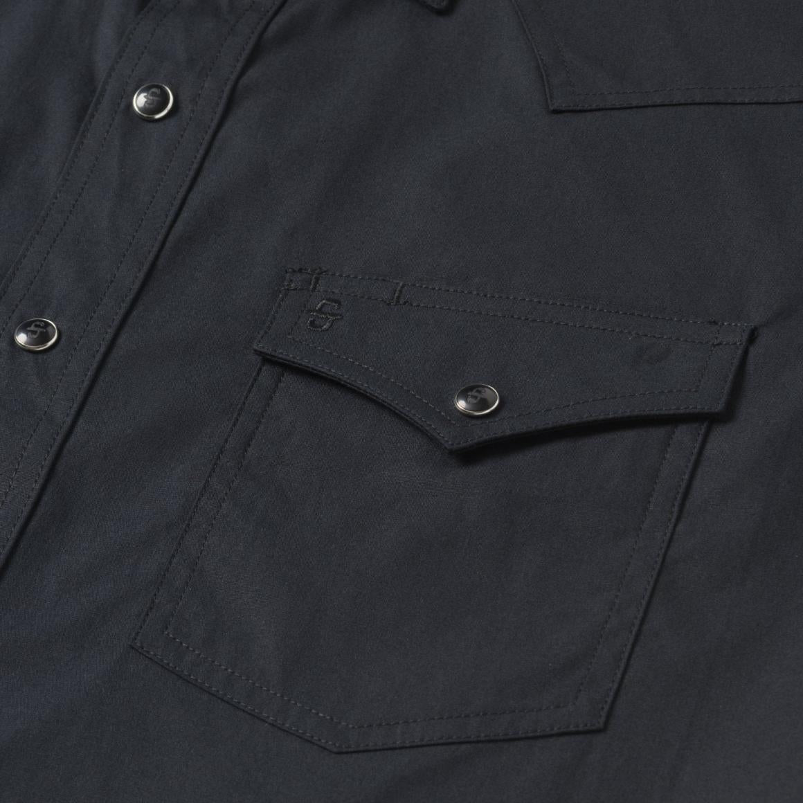 Classic Western Shirt In Black Black Men Stetson Classic Cut