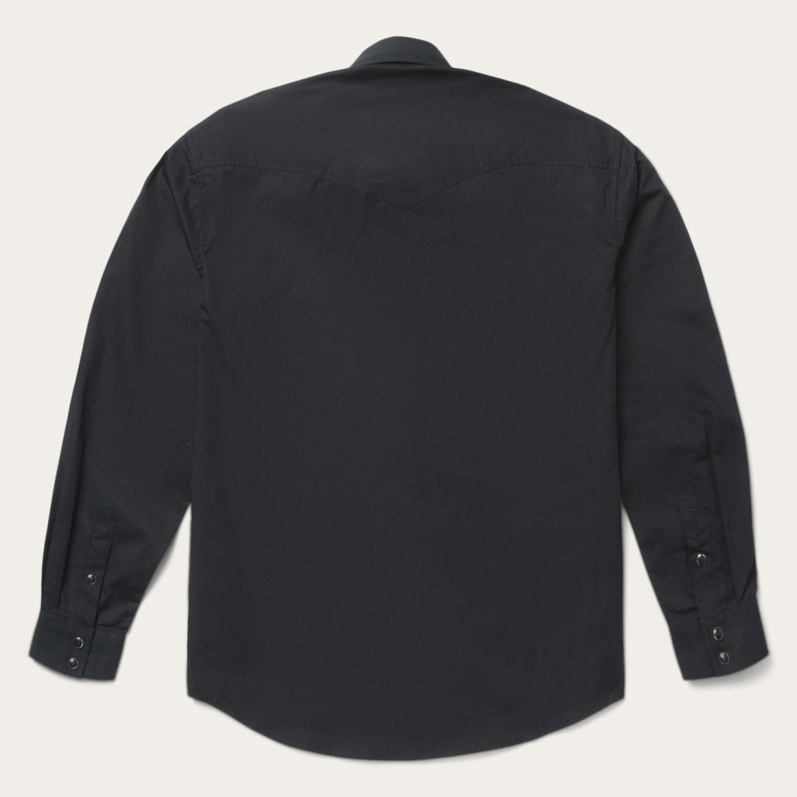 Classic Western Shirt In Black Black Men Stetson Western Shirts