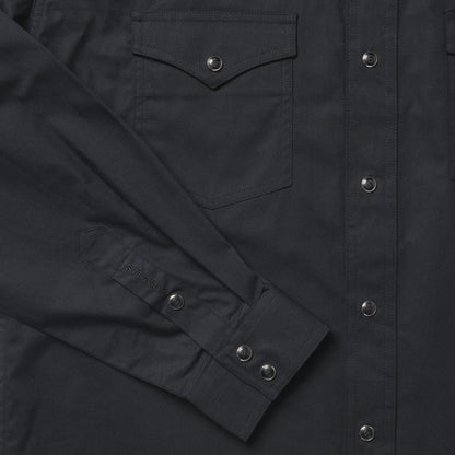 Classic Western Shirt In Black Black Men Stetson Western Shirts