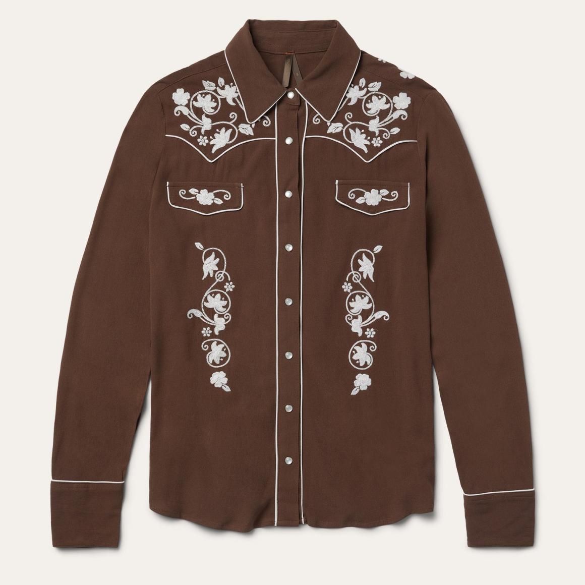 Classic Western Snap Shirt Brown Women Stetson Western Shirts