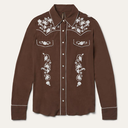 Classic Western Snap Shirt Brown Women Stetson Western Shirts