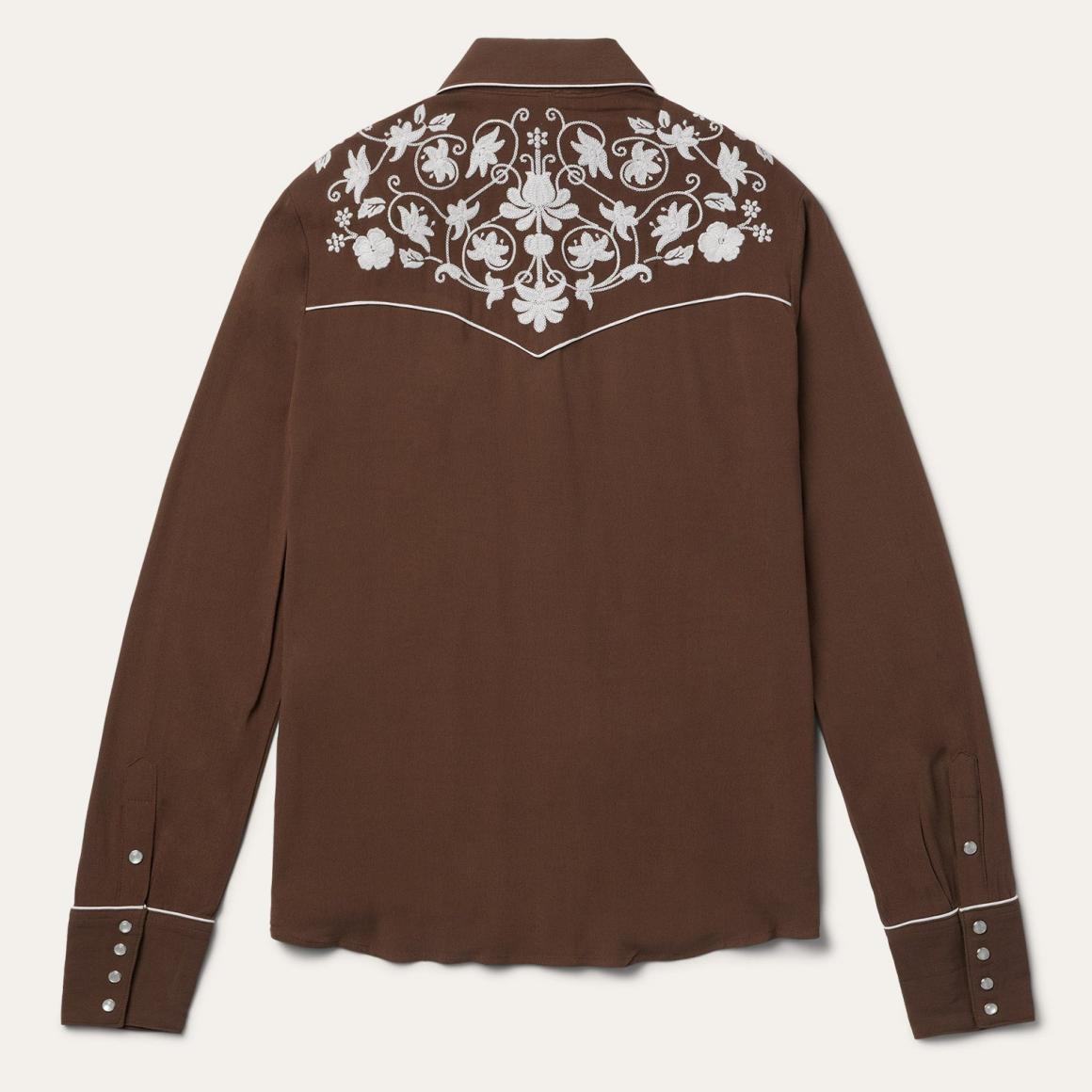 Classic Western Snap Shirt Brown Women Stetson Western Shirts