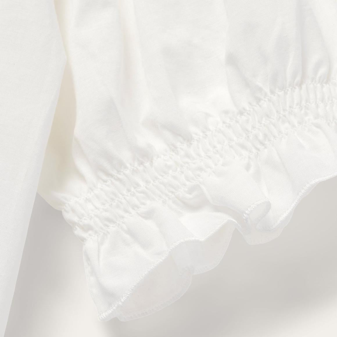 Cotton Voile Peasant Blouse White Women Stetson Blouses